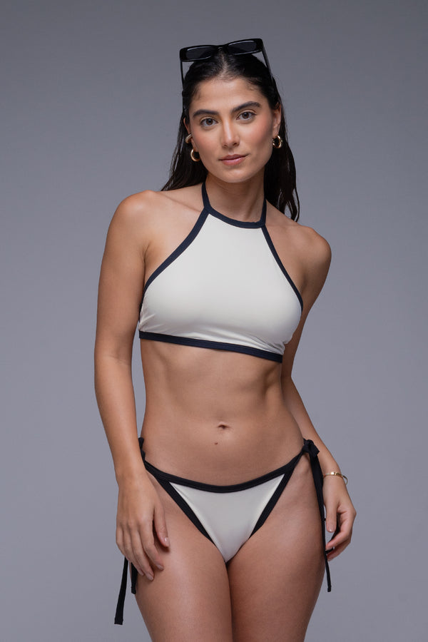 Qala halter swim top butter