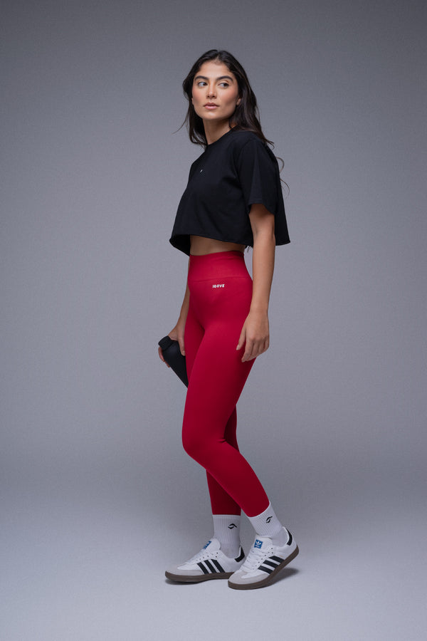 Luxe leggins pomegranate