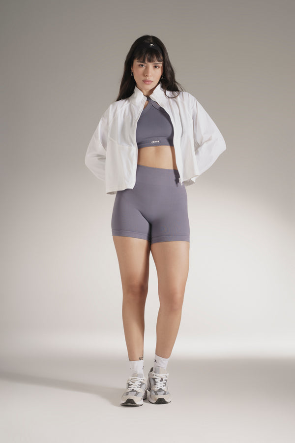Track Mini short gray blue