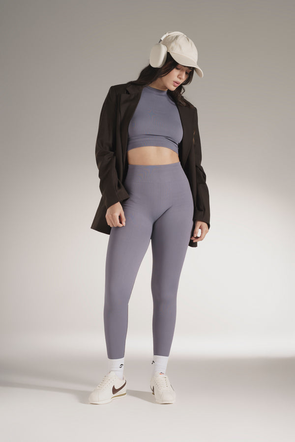 Strap Leggins gray blue